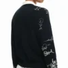 Fijne jersey met letters