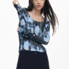 Fijne trui met bloemenprint
