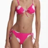 Fuchsia onderkleding met schelpenprint