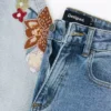 Geborduurde culotte-Jeans
