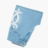 Geborduurde denim Bermuda’s