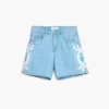 Geborduurde denim Bermuda’s