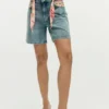 Geborduurde denim korte broeken
