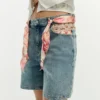 Geborduurde denim korte broeken