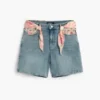 Geborduurde denim korte broeken