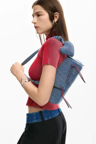 Geborduurde denimtas