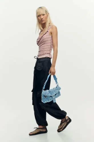 Geborduurde denimtas