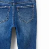 Geborduurde lange flare-Jeans