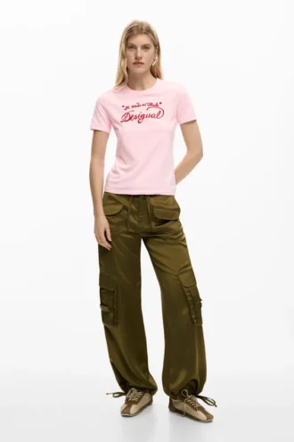 Gebreid T-shirt met korte mouwen