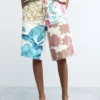 Gebreide Bermuda’s met bloemen