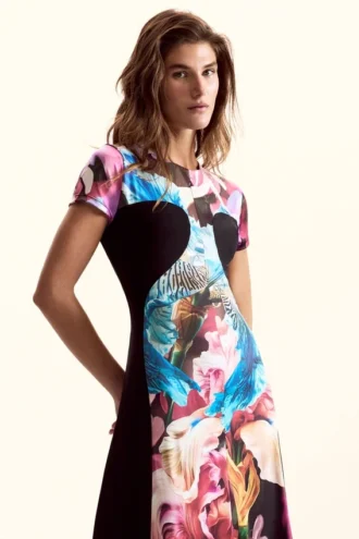 Gebreide jurk met bloemenprint van M. C. Lacroix