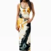 Gebreide rok met print