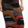 Gebreide rok met print