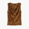 Gedrapeerd mouwloos T-shirt