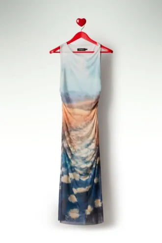 Gedrapeerde Waterlily-jurk