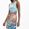 Gedrapeerde Waterlily-jurk
