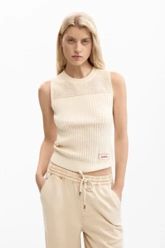 Gehaakt T-shirt met borduursel