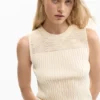Gehaakt T-shirt met borduursel