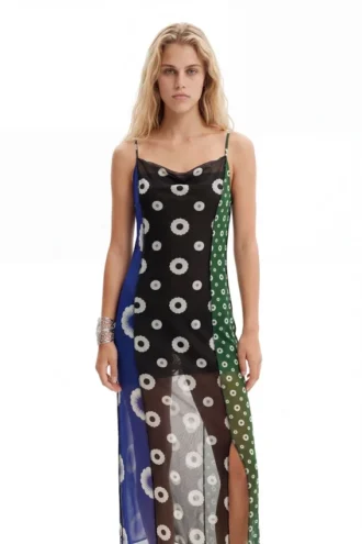 Geometrische midi-jurk