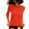 Geribbeld T-shirt met logo
