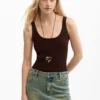 Geribd T-shirt met bandjes