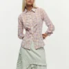 Geruit overhemd met plooien