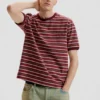 Gestreepte gebreide T-shirt