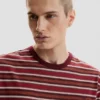Gestreepte gebreide T-shirt