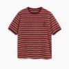 Gestreepte gebreide T-shirt