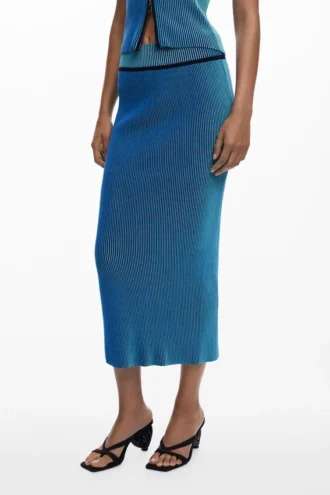 Gestreepte midi-rok
