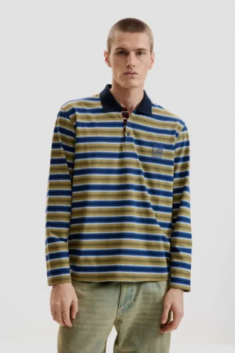 Gestreepte polo-T-shirt