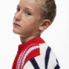 Gestreepte trui met rits