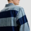 Gestrept denim overhemd
