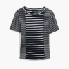 Gestrept T-shirt met korte mouwen