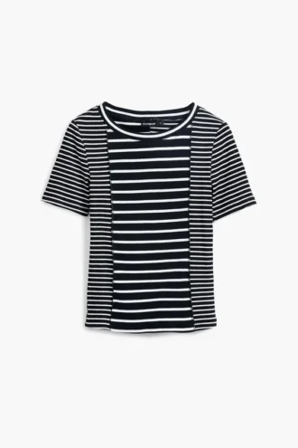 Gestrept T-shirt met korte mouwen