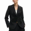 Gestreptes patchwork Blazer