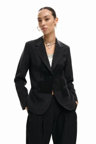 Gestreptes patchwork Blazer