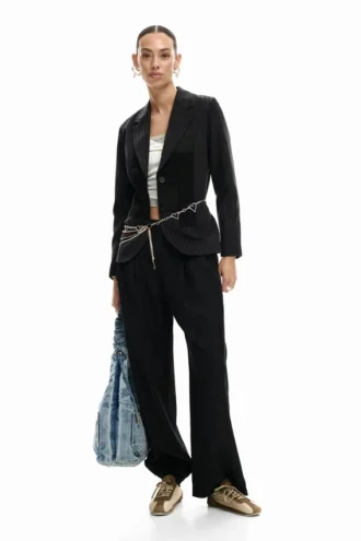 Gestreptes patchwork Blazer