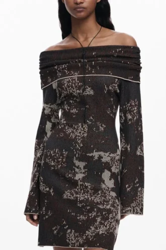 Getailleerde Bardot-jurk