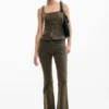 Getailleerde blouse met bandjes