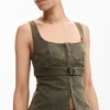 Getailleerde blouse met bandjes