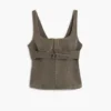 Getailleerde blouse met bandjes