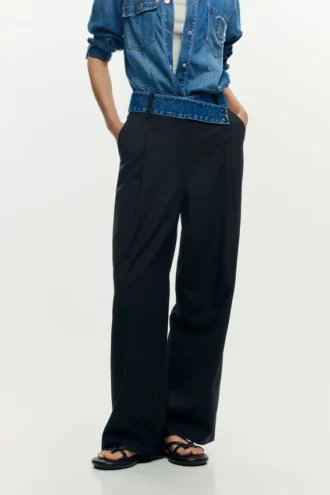 Getailleerde broek in combinatie
