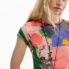 Getailleerde jurk met print