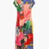 Getailleerde jurk met print