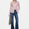 Gewaschen flared Jeans