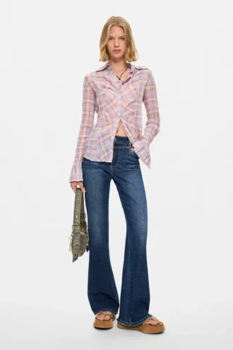 Gewaschen flared Jeans