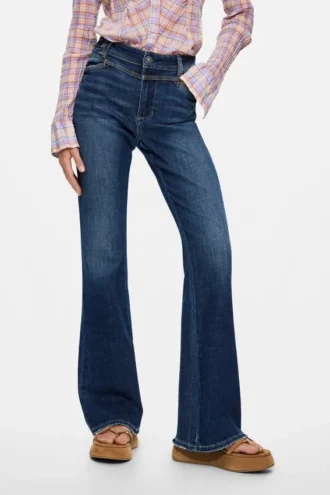 Gewaschen flared Jeans