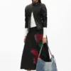 Grote denim tas met bedeltjes