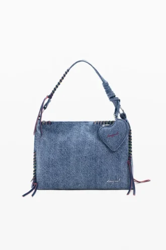 Grote denim tas met hart
